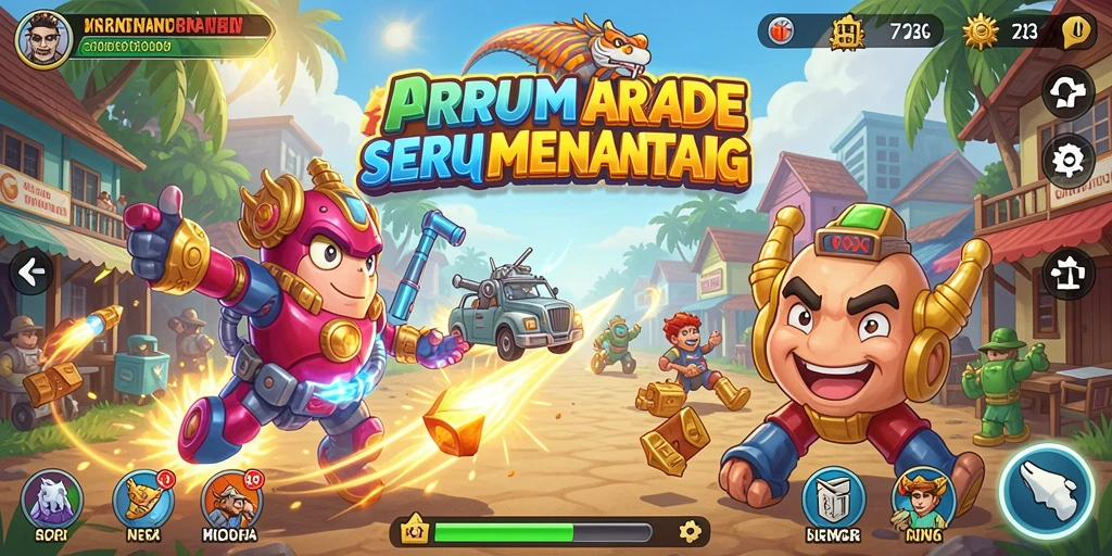Gameplay seru di 73K dengan berbagai rintangan menantang.