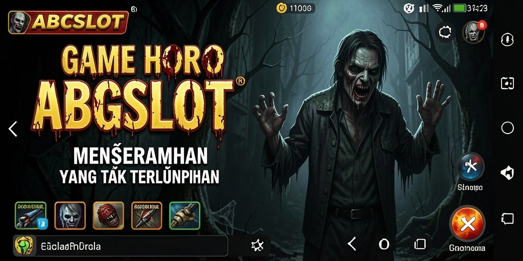 Tangkapan layar gameplay ABCSLOT dengan suasana horor yang mencekam.