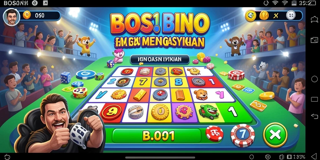 Tampilan gameplay seru di BOS01 dengan fitur interaktif Bingo.