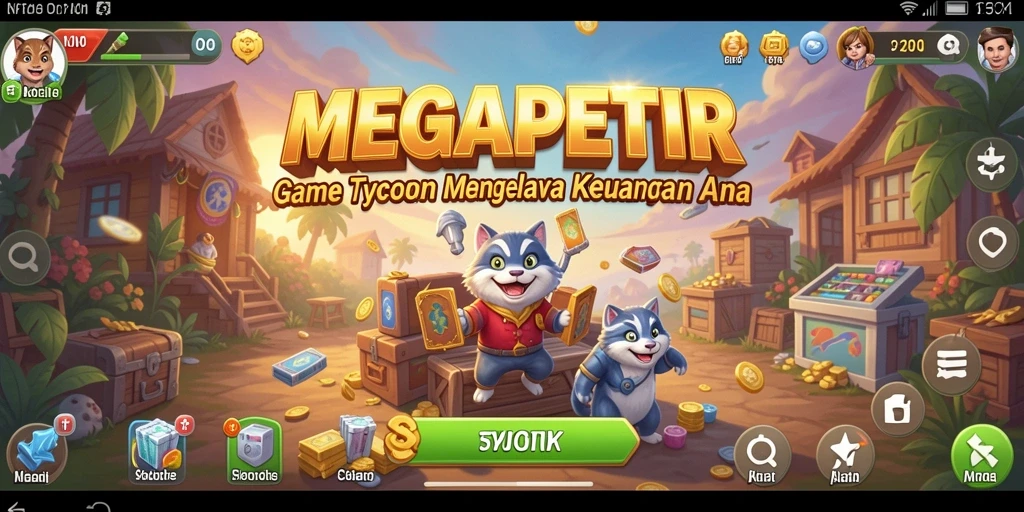 Screenshot gameplay MEGAPETIR menunjukkan strategi manajemen yang mendalam.