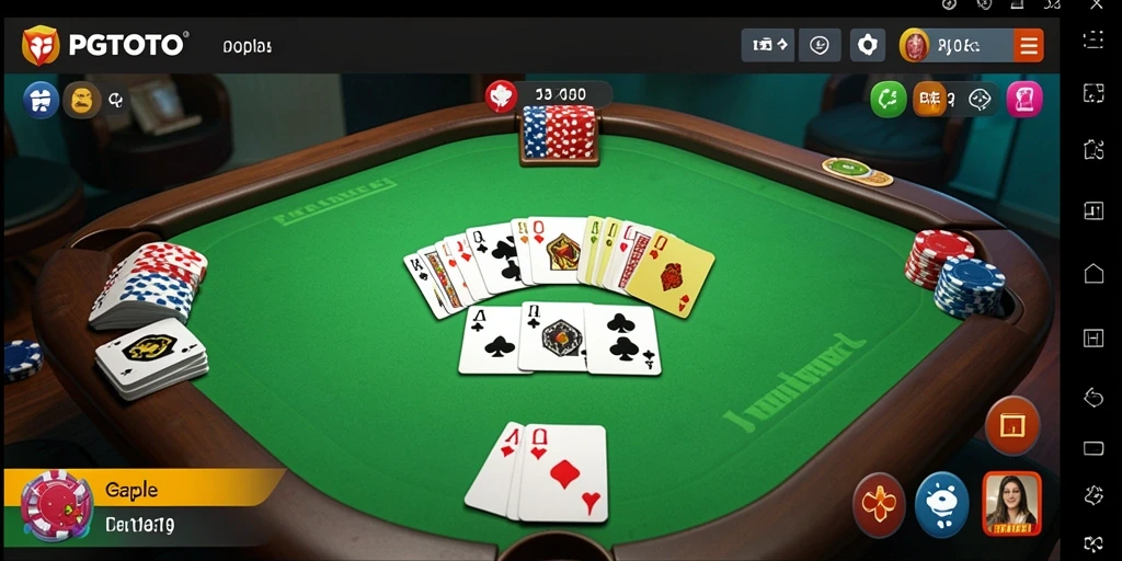 Tampilan gameplay PGTOTO yang seru dalam bermain Gaple.