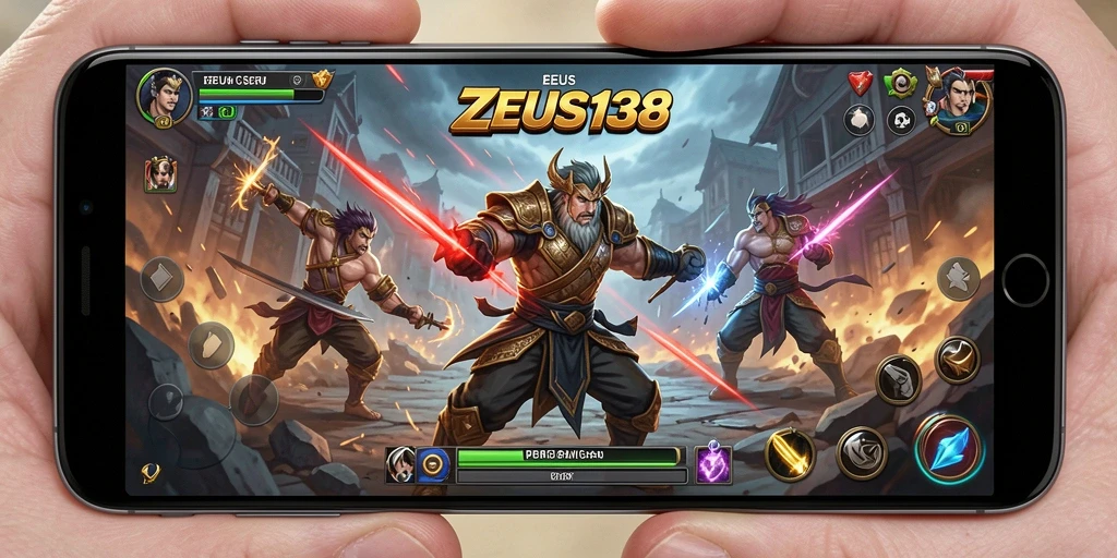 Menampilkan pertempuran intens antara karakter di ZEUS138.
